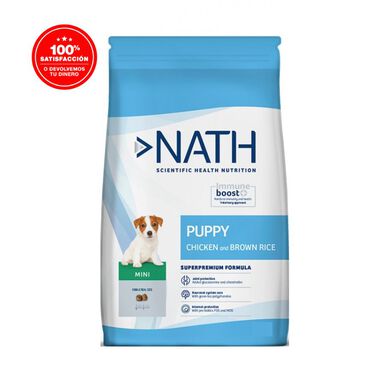Nath Puppy Mini sabor pollo & arroz café alimento para perros